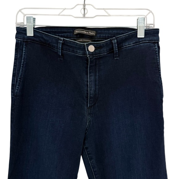 Abercrombie & Fitch High Rise Wide Leg Flare Wash Flare Jeans Size 29/33R - Picture 3 of 9